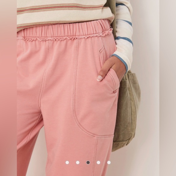 Free People Intimately Rose Dawn Wide Leg Lounge Pants NWT XS & S Pink FP Cozy - Picture 2 of 6